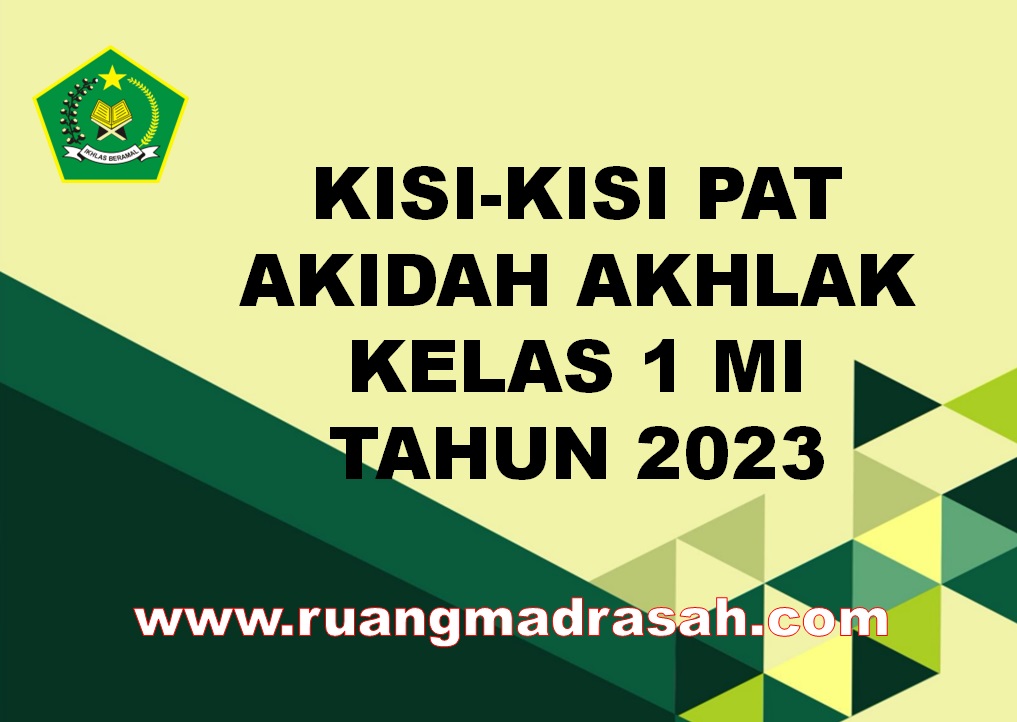 Kisikisi Soal PAT Akidah Akhlak Kelas 1 MI Sesuai KMA 183 Tahun 2023